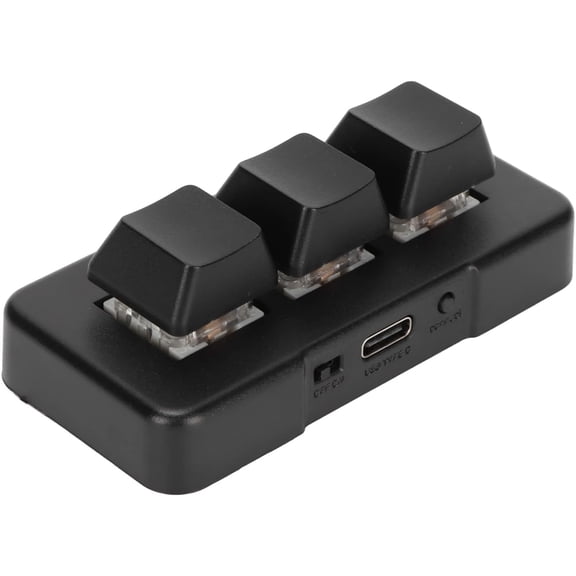 3 Keys Programmable Keypad Bluetooth Mini USB Keypad with RGB Backlight and Ergonomic Design