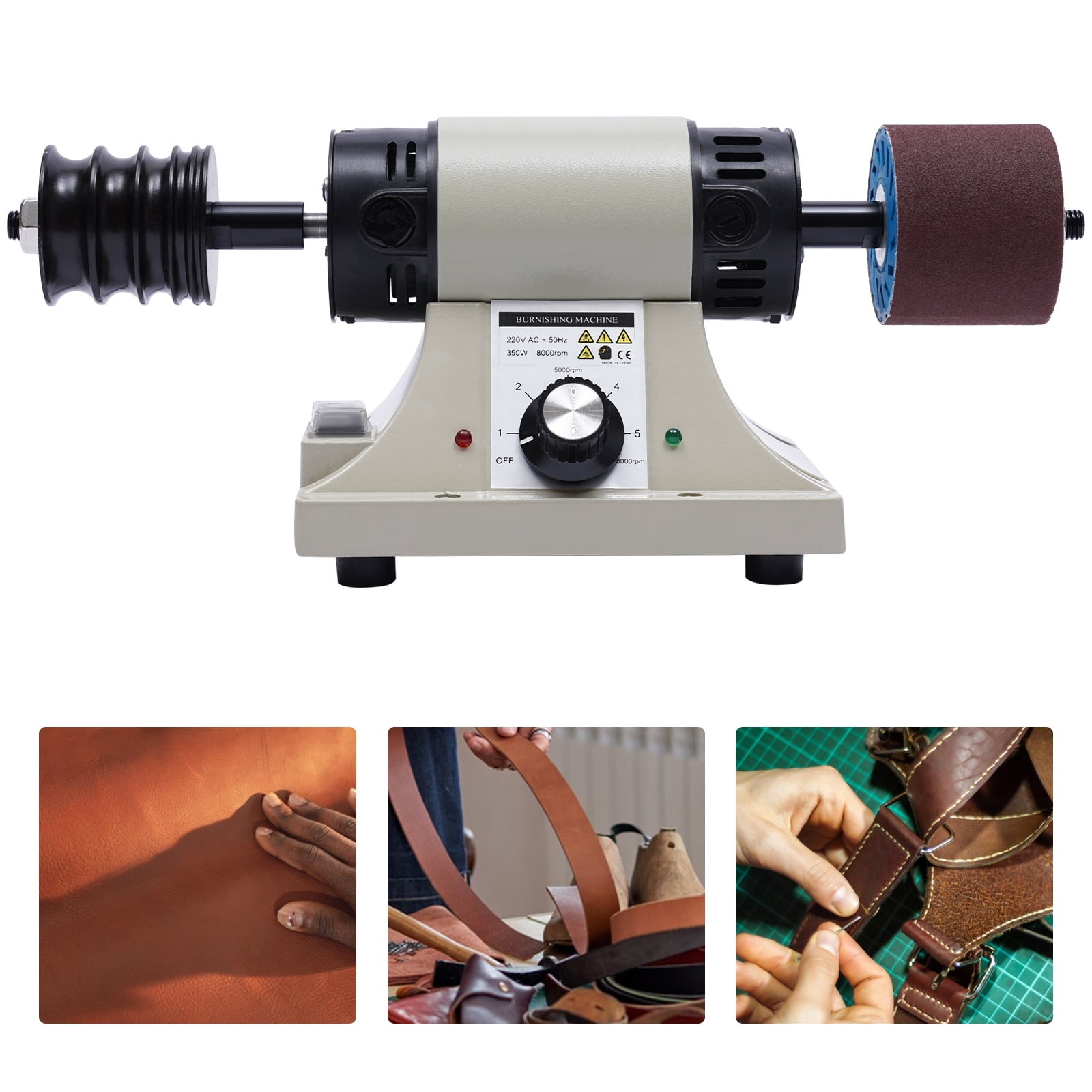 3 Kg Electric Leather Burnishing Machine Edge Grinding Edge Polishing 8000RPM 350 for Leather Products