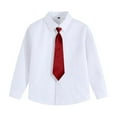 thumbnail image 1 of 3 Kid Girl Boy Tops Shirts Boys Dress Shirts Long Sleeve, Boys Button Down Shirt Wrinkle-Free for Formal & Casual & School & Events, 1 of 7