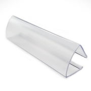 STORE FIXTURES DIRECT 3"L Clear Wood Shelf Label Holder Clip On to Shelves 5/8" to 3/4" Thick, 20 Pack