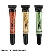 "3 LA Girl Pro Conceal HD Concealer (Orange,Yellow,Green)"