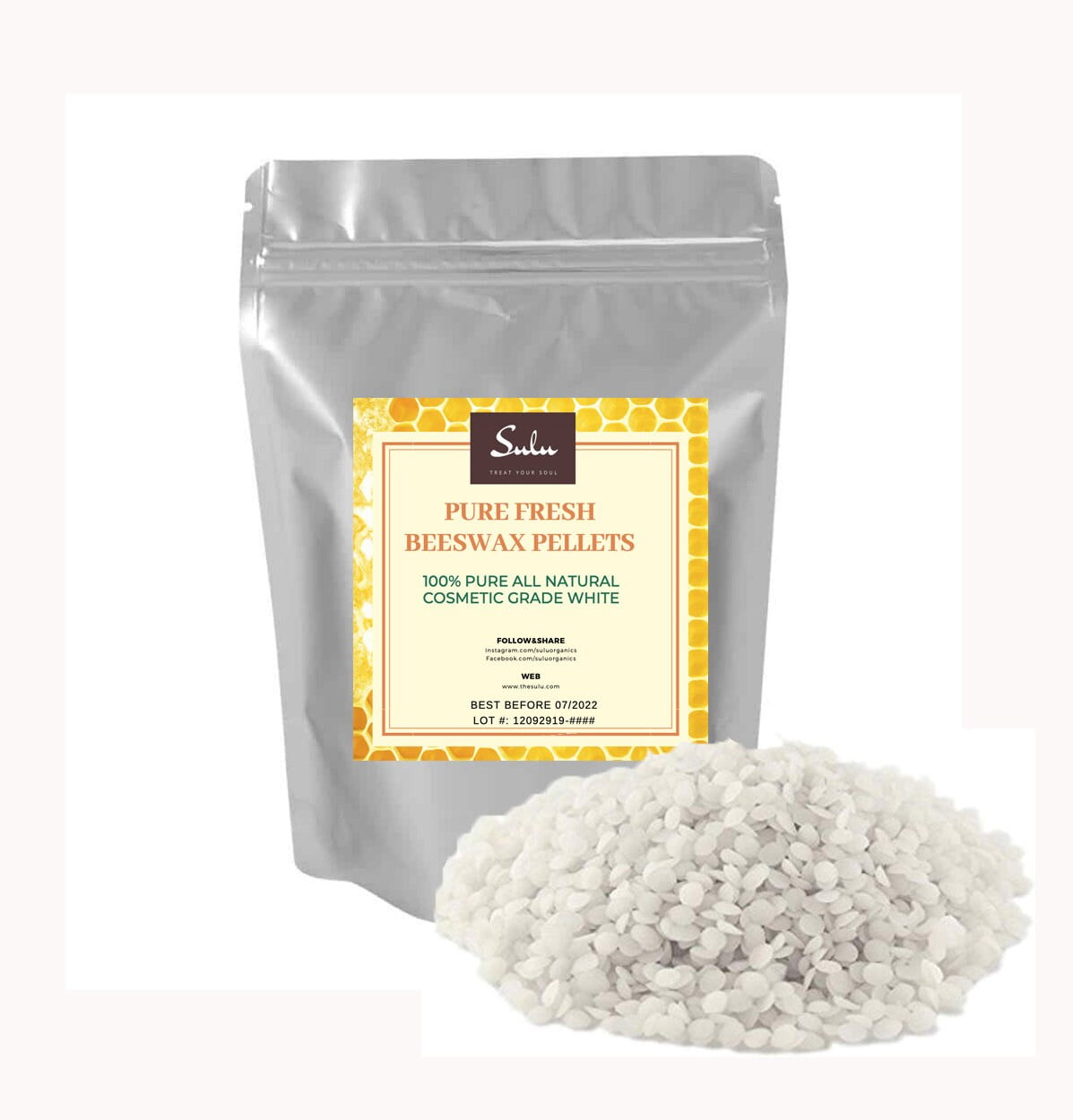 3 LBs Cosmetic Grade Beeswax White pastilles/skin care/cosmetics/candles