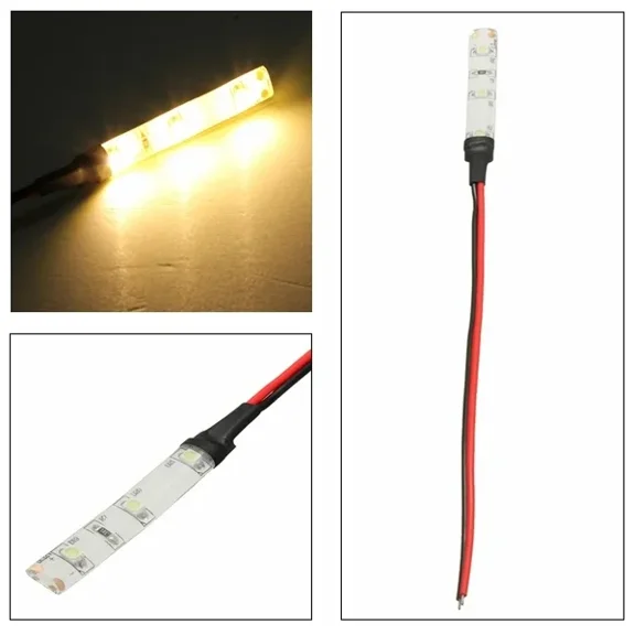 3 LED 3528 SMD IP65 12V Waterproof LED Strip Light Flexible Lamp for Auto Motorcycle Styling Universal Car Decoration Colorful