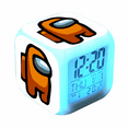 3＂LED Alarm Clock Cartoon Among Us Pattern Desk Table Glowing ...