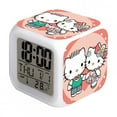thumbnail image 1 of 3＂LED Alarm Clock Cartoon Hello Kitty Pattern Desk Table Glowing Electronic Colorful Digital Clock for Girl Boy Kids Children Bedroom Toy Birthday Present Gift, 1 of 7