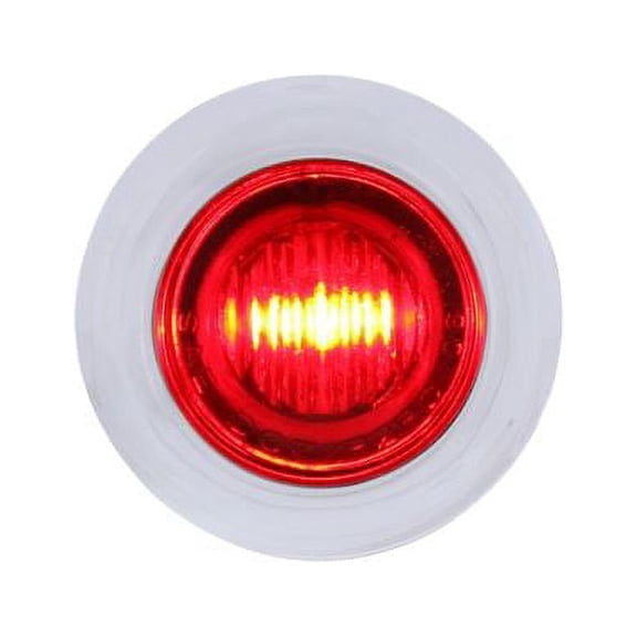 3 LED Dual Function Mini Auxiliary / Utility Light w/ Bezel - Red LED/Red Lens