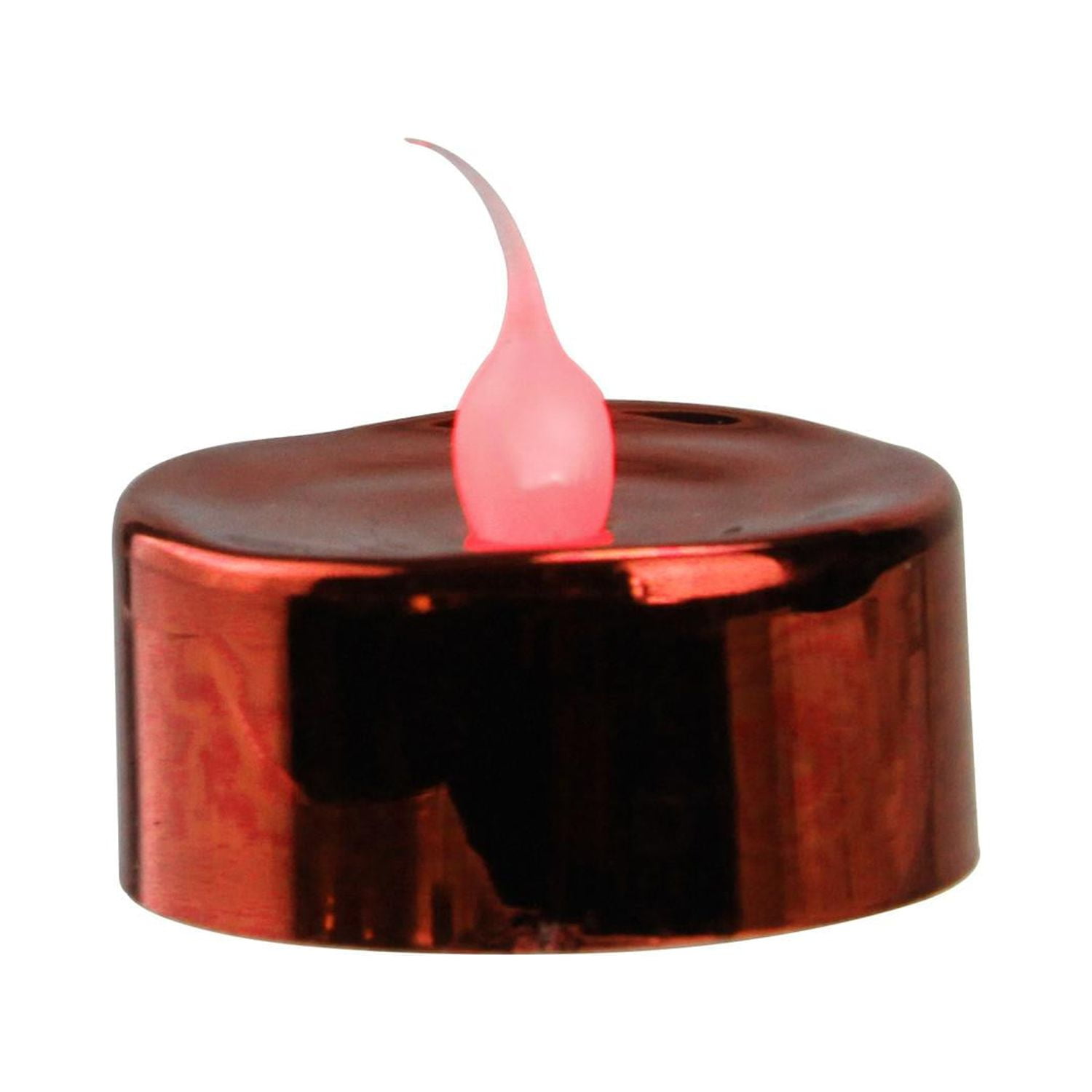 3 LED Lighted Battery Operated Flicker Flame Red Christmas Tea Light