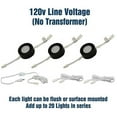 thumbnail image 1 of 3 LED Puck Light Kit – Black Cover with Warm White Light (3,000k) - Under Cabinet and Furniture - 120v/110v - Dimmable - Line-voltage (No Transformer Needed) (Warm White Light / Black Cover 3 Pack), 1 of 4