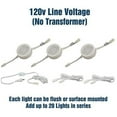 thumbnail image 1 of 3 LED Puck Light Kit – White Cover with Cool White Light (6,000k) - Under Cabinet and Furniture - 120v/110v - Dimmable - Line-voltage (No Transformer Needed) (Cool White Light / White Cover 3 Pack), 1 of 4