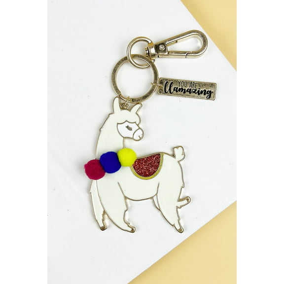 3" LLAMA WITH "YOU ARE LLAMAZING" KEYCHAIN