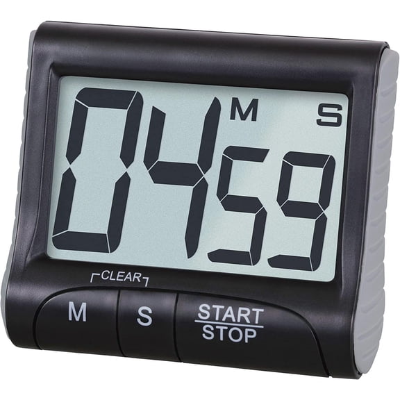 3" Large Display Kitchen Timer -Digital Timer Magnetic Back Loud Alarm On A Rope Countdown