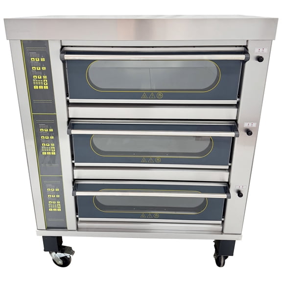 3Layer Commercial Electric Pizza Oven 220V 3Phase Independent Temp Control Baking Machine