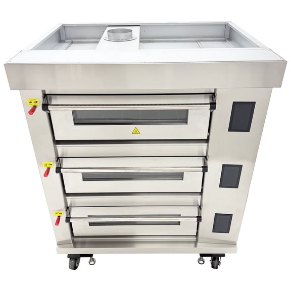 3Layer Commercial Electric Pizza Oven 220V 3Phase LCD Touch Independent Temp Control Baking Machine