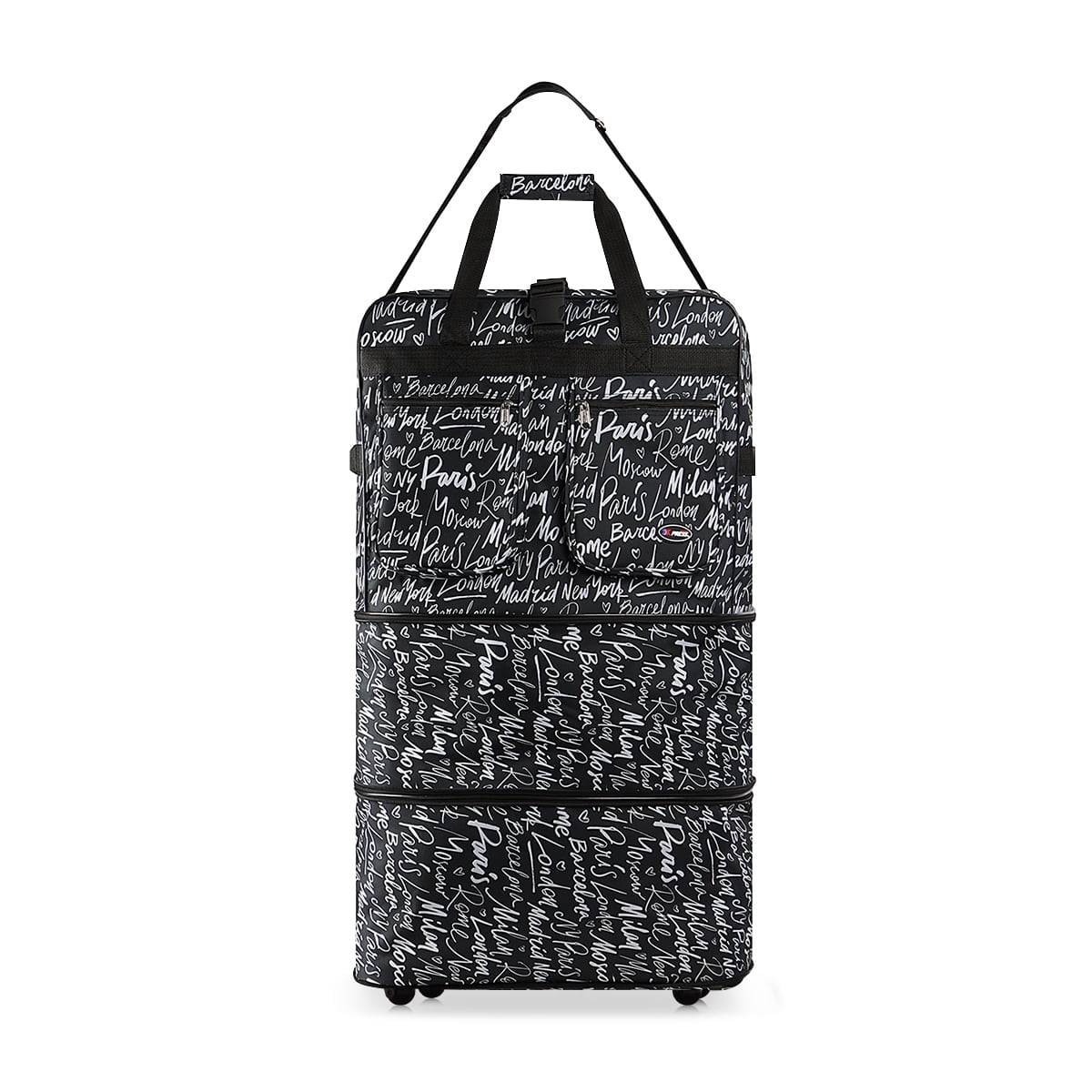 30in Expandable Foldable  Suitcase 3 Layer Foldable  Rolling  Luggage Large Wheeled Travel Bag  for  Home Storage Moving All Trip,EX30-CITY NAME