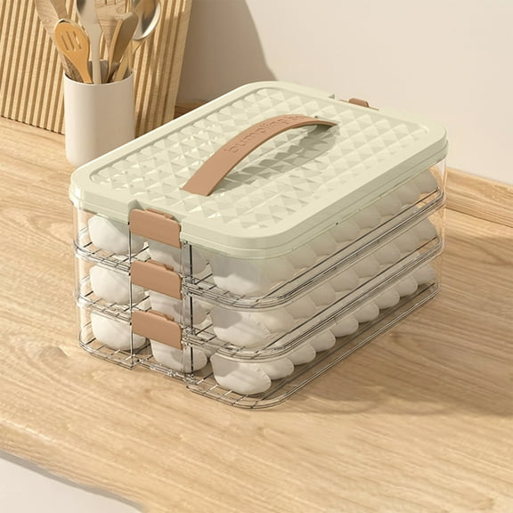 3-Layer Foods Storage Container,9.2x6.6x4.8Inch Refrigerator Foods Storage Boxs with Lid,Foods Grade Kitchen Organizer,Enhanced Freshness and Sealing,Easys to Clean,Suitable for Kitchen Use