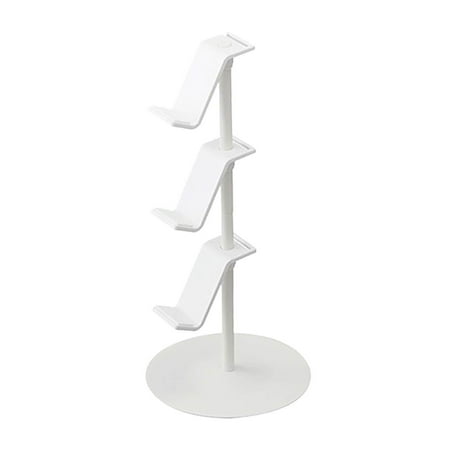 3 Layer Game Controller Stand Holder, Adjustable Stable Base Universal Slip Base Organizer Display 4 5 *Headphones , White