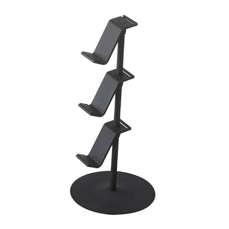 3 Layer Game Controller Stand Holder, Adjustable Stable Base Universal Slip Base Organizer Display 4 5 *Headphs , Black