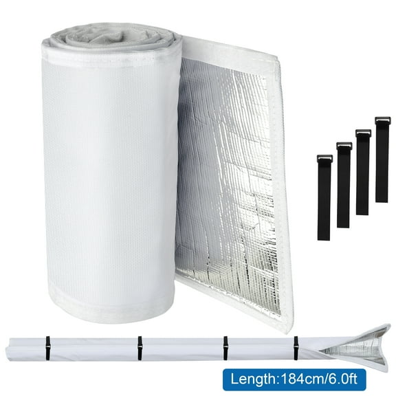 3-Layer HVAC Copper Pipe Insulation Cover, 600D Oxford AC Pipe Insulation Cover for Outside, Flexible Copper Line Insulation Sleeve for Central Air Conditioning Mini Splits, 72 x 10.2"
