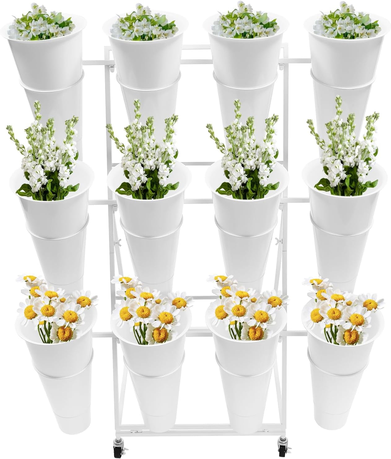 3-Layer Iron Flower Display Stand, Modern Flower Plant Display Stand ...