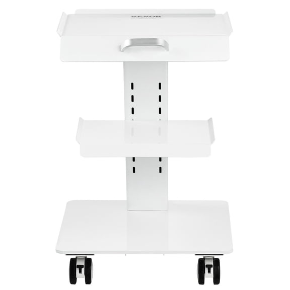 3-Layer Lab Trolley with Swivel Wheels 220 lbs Capacity Metal Rolling Cart for Lab  Clinic  Beauty Salon