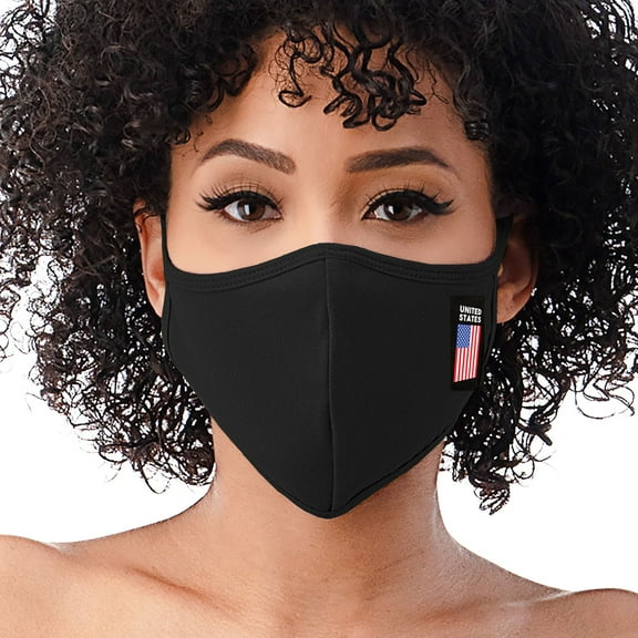 3 Layer Mouth Mask 95 cotton 5 Spandex, Men Women Adult Unisex Cotton Washable Reusable Protection Mouth Cover Face Mask