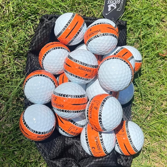 3-Layer PU Golf Balls with Orange Aiming Line  332 Dimples, Soft Feel, High Spin Control, Stable Flight, 20-Pack  Buy Golf Balls for Experienced Players