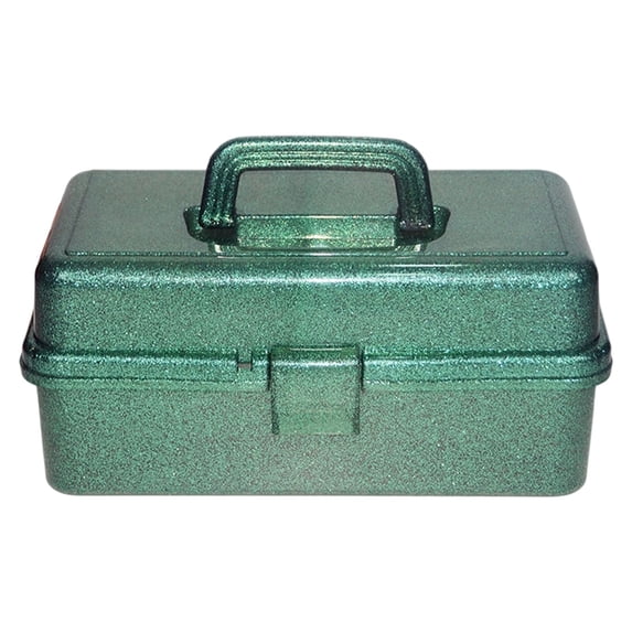 3-Layer Plastic Craft Organizers And Storage,12 Inch Stackable Glitter Storage Organizer Box,Art & Craft Storage Container,Portable Folding Tackle Box With Handle,Storage Case,(C,12.99x5.7x7.67 in)