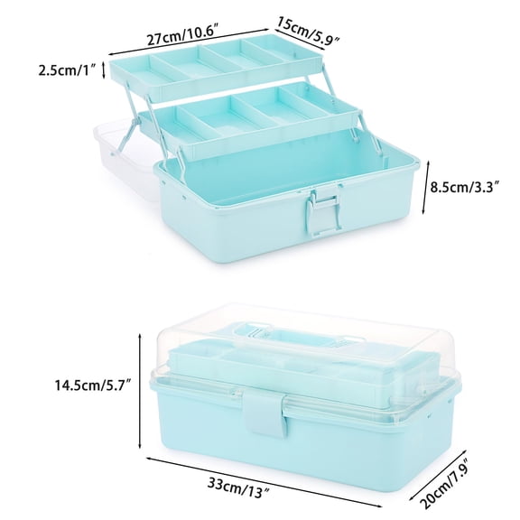 3-Layer Plastic Dividing Storage Box Craft Organizer and Storage