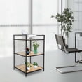 thumbnail image 1 of 3-Layer Printer Stand Storage Shelf 44lbs Wood Metal for Home Office, 1 of 13