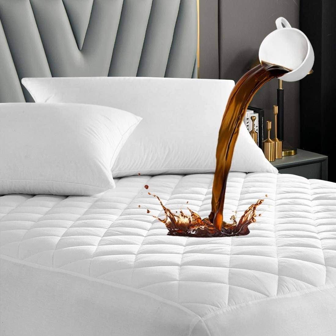 3 Layer Quilted Waterproof Mattress Pad Hypoallergenic Protector Cover Twin