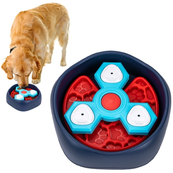 3 Layer Rotating Slow Feeder Dog Bowl, Non Slip Interactive Licking Dish, Anti Choking Slow Food Bowl for Small Medium Large Breed Dogs Healthy Eating Training