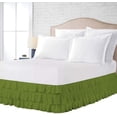 thumbnail image 1 of 3 Layer Ruffled Bedskirt, Essy Care - 100% Microfiber Fabric, 3 Layer Ruffled Bed Skirt Olympic Queen Size College 3 Layer Ruffled Bed Skirt 22" Drop - Sage Solid., 1 of 3