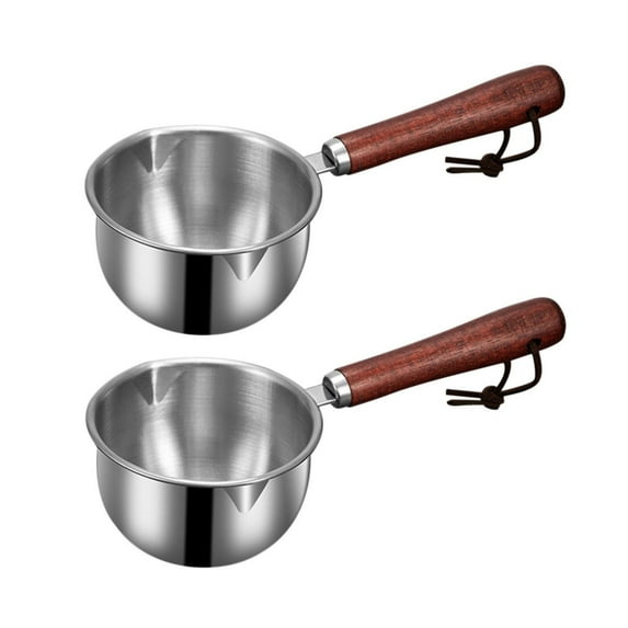 3-Layer Stainless Steel Hot Oil Pot with Internal Scale | Thickened Mini Saucepan for Frying & Candy Making | Deep Design Reduces Splashing | 1-Piece Kitchen Cooking Pot