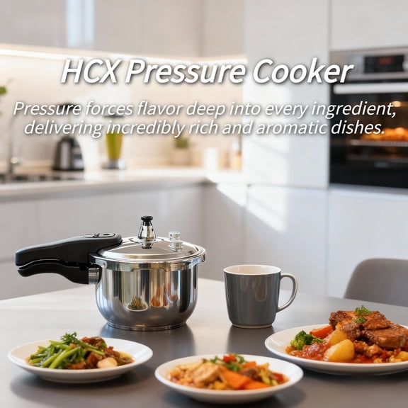 3-Layer Stainless Steel Pressure Cooker, 2.1 Qt / 2L (6.3 inch / 16cm), Explosion-Proof & Fast Cooking, Induction Compatible