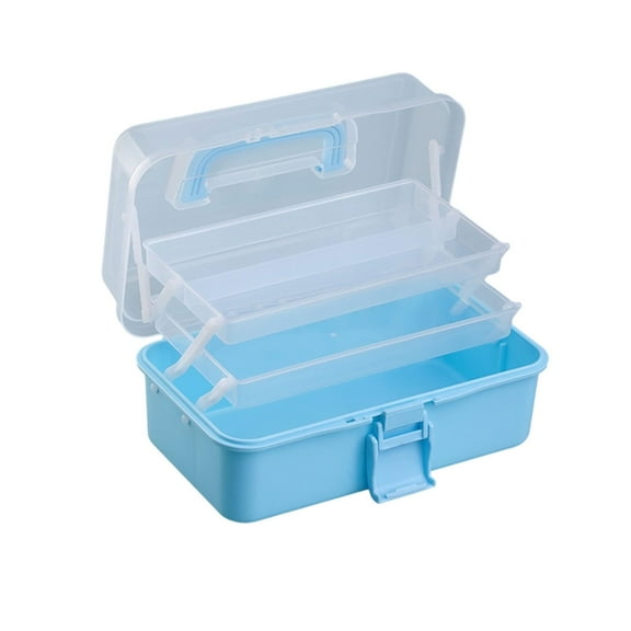 3 Layer Storage Box Multifunction Organizers with Handle Storage Case Dust-Proof Storage Organizers Tool Box for Paints