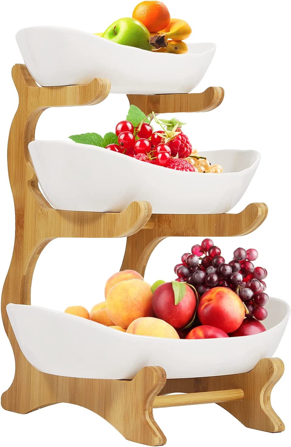 3 Layer Tabletop Fruit Tray Storage Rack Basket Dining Table Decor Free ...