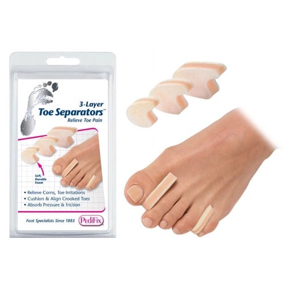Pedifix 3-Layer Toe Separators - 6 Pack, Large