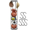 thumbnail image 1 of 3 Layer Vertical Ball Stand Rack, 13 x 56.7 Inches Metal Ball Storage Cage Ball Holder, Space-Saving Garage Sports Ball Storage Organizer, Sports Basketball Football Rack Organizer, 1 of 6
