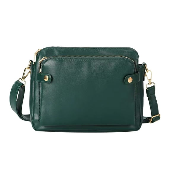 3-Layer Waterproof Leather Crossbody Shoulder Bag | Collapsible Foldable Travel Bag | Large Capacity Unisex Nylon Backpack for Outdoor, Gym & Daily Use