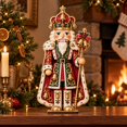 3-Layer Wooden Block Bell Crown Nutcracker Tabletop Display for ...