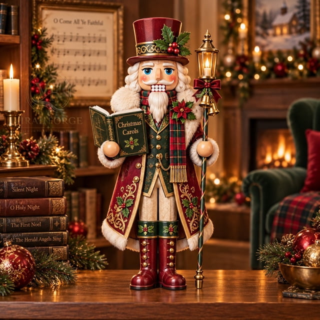3 Layer Wooden Block Christmas Caroler Nutcracker Tabletop Display for ...