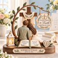 3 Layer Wooden Block Wedding Faith Cross Religious Decor for Wedding ...