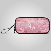 3-Layer Zipper Pencil Case Pencil Pouch Large Capacity Pencil Pouch for Travel and Office Supplies Glitter Unicorn Rose Paradise