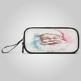 thumbnail image 1 of 3-Layer Zipper Pencil Case Pencil Pouch Large Capacity Pencil Pouch for Travel and Office Supplies Smiling Cute Santa Claus, 1 of 8