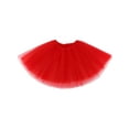 thumbnail image 1 of 3 Layered Ballerina Tutu W/ Stretch Waist, Tulle Fibers, Red, 1 of 2