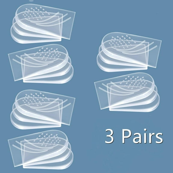 3 Layers Adjustable Heel Wedge Inserts for Supination & Pronation Correction, Adhesive Medial & Lateral Heel Insoles for Bow Legs, Knee Pain, Foot Alignment