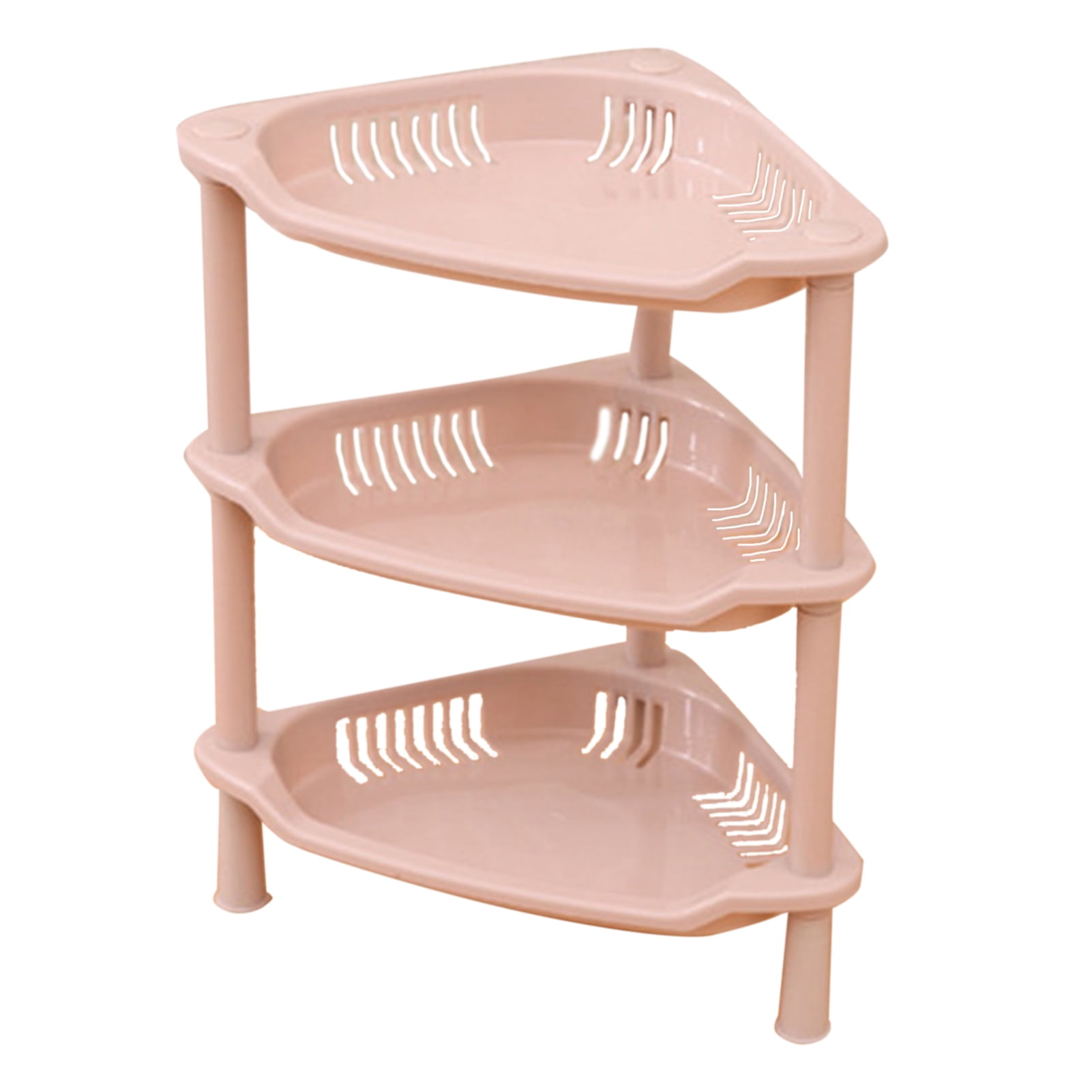 3 Layers Bathroom Standing Shelf Bathroom Stand PP Land Installation