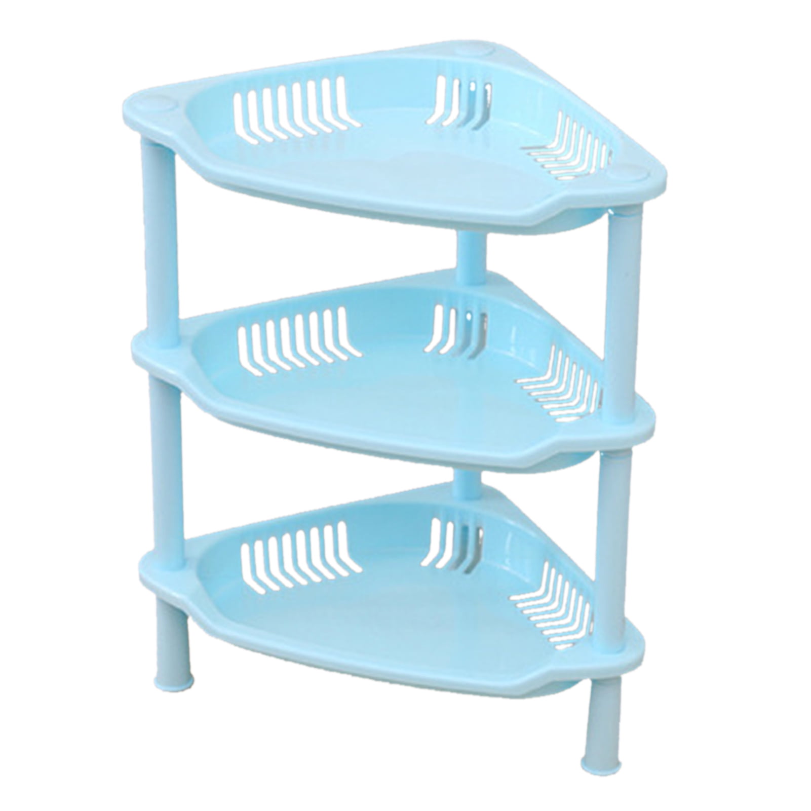 3 Layers Bathroom Standing Shelf Bathroom Stand PP Land Installation