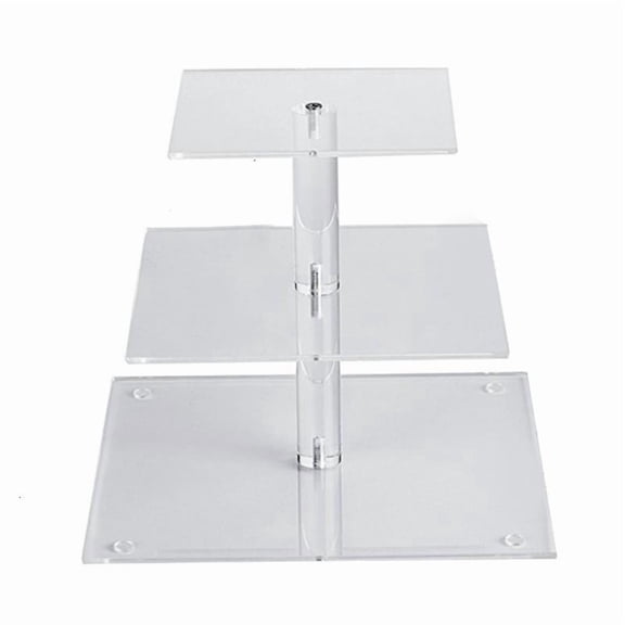 Stable Cake Stand Reusable 3 Tiered Square Base Cake Display Holder DIY Baking Tools for Party Birthday