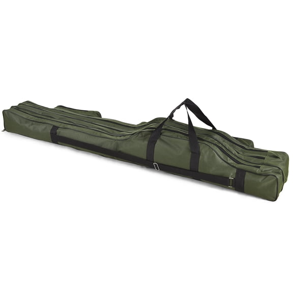 3 Layers Fishing Pole Bag Portable Folding Fishing Rod Storage Bag For Fishing Camping Hiking